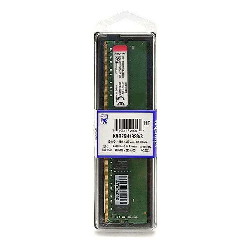 Memória de 8GB DIMM DDR4 2666Mhz 1,2V 1Rx8 para Desktop - Kingston